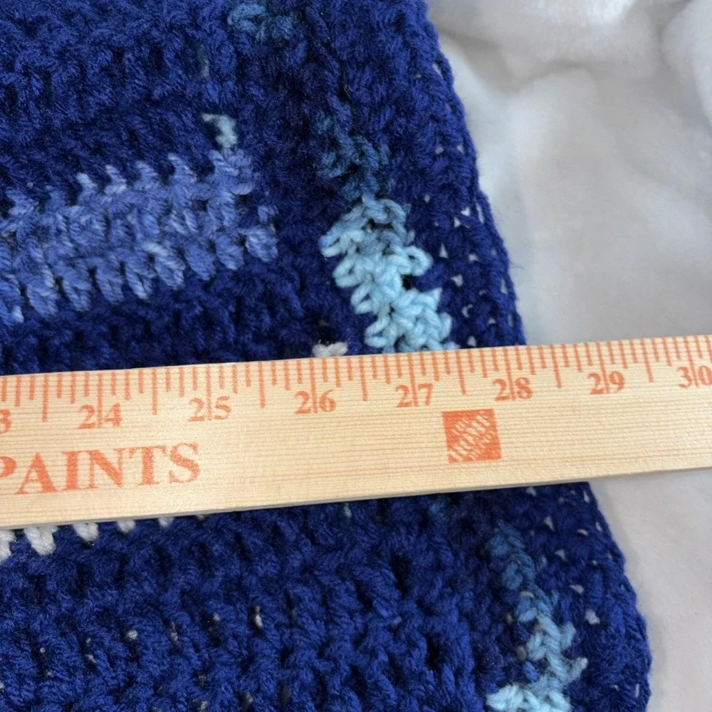 Vintage 80s Handmade Crochet Lapgan 56